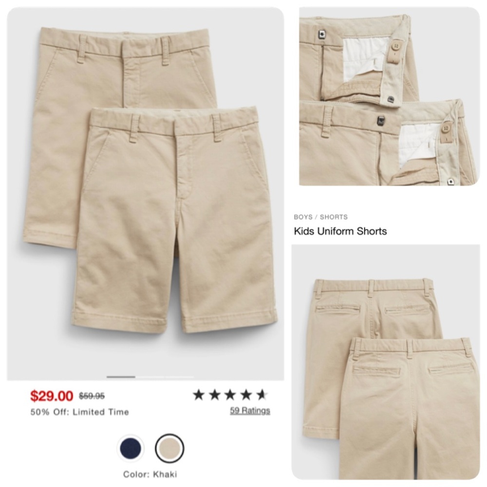 NWT Boys khaki shorts